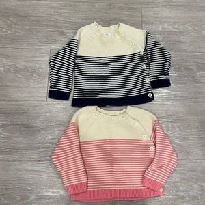 Like new condition, Two 6-12 month Gap sweaters.